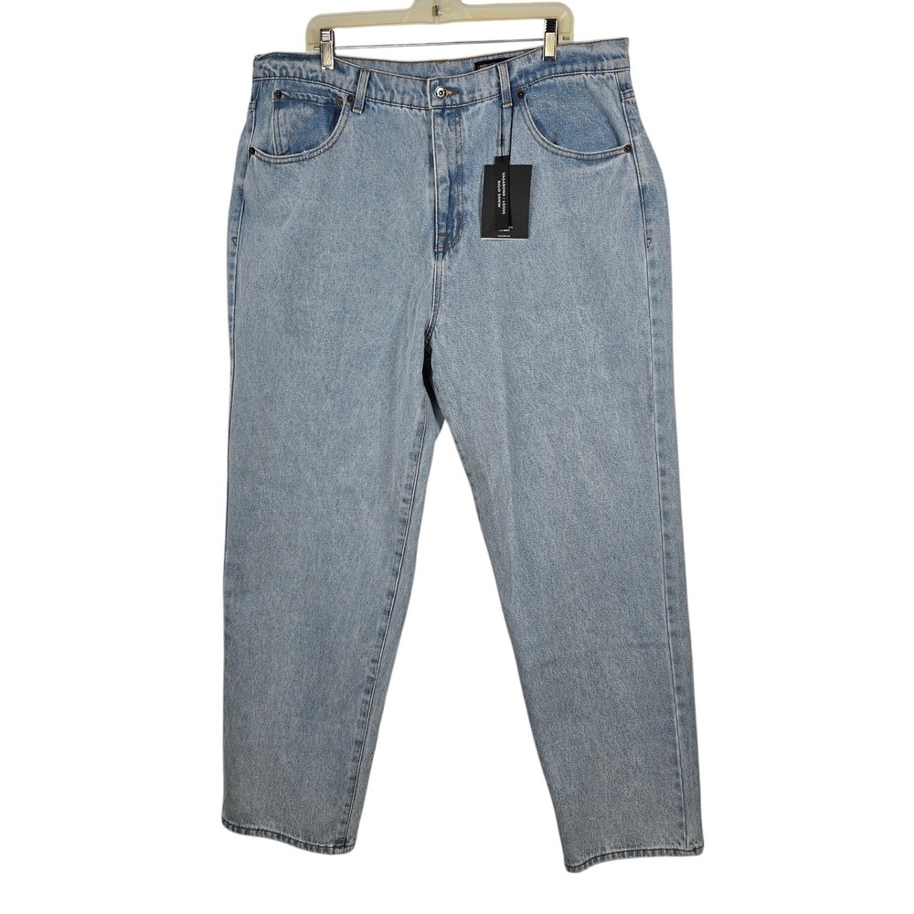 Direction Vagabond Loose Fit Rigid Denim Light Wash Jeans Mens 38x32 New